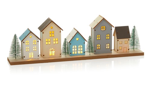 Light wooden christmas - up,