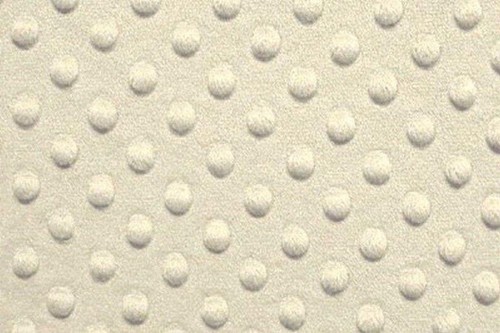 Ivory minky dimple dot fur - minky,