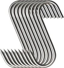 20PCS Stainless Steel Meat Hooks – 5.12IN Heavy-Duty Butcher Hooks for Hanging