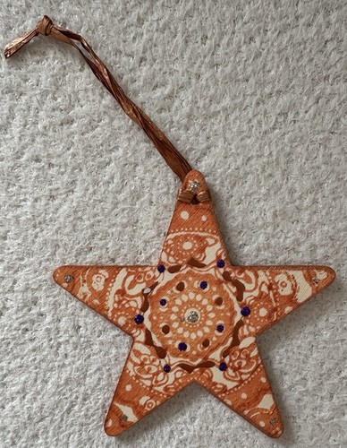 Handmade wooden star hanging - handmade,