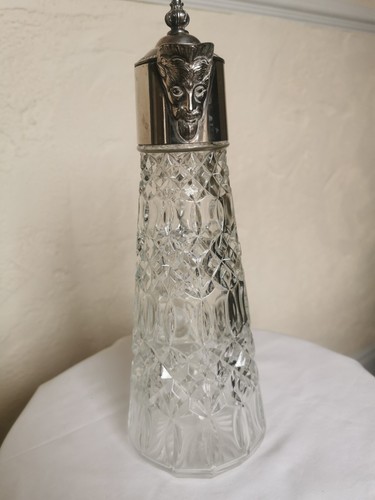 Vintage cut glass claret jug - glass,