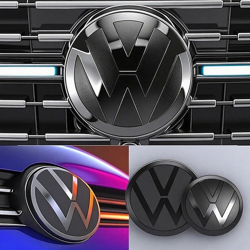 2pcs black badges front - 2pcs, vw