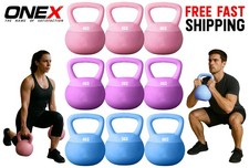 Rubber Kettlebell 2-6KG Weights Strength Exercise Fitness Training Bells ONEX