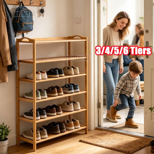Tiers bamboo shoe rack - 3-6,