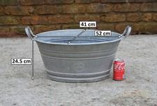 old galvanised washing bowl