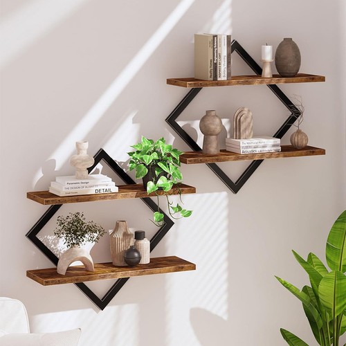 Pack floating wall shelves - 4,