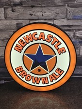 NEWCASTLE BROWN ALE illuminated wall sign led light box Pub mancave decor 3d