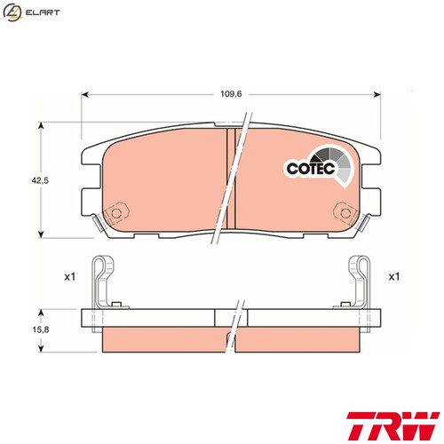 Brake pad set - brake,