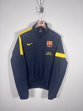 Nike men’s Barcelona track jacket in navy blue/yellow from 2000s size M