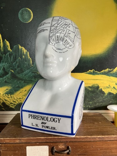 Vintage ceramic phrenology - ceramic,