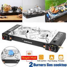 Portable Double 2 Burner Gas