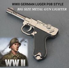 WWII GERMAN LUGER P08 STYLE METAL VINTAGE (LIGHTER) CIGARETTE LIGHTER METAL LUGE