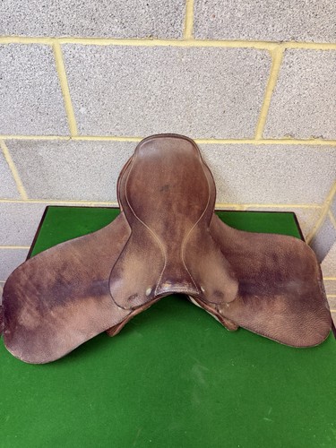 Leather pony riding saddle - riding,