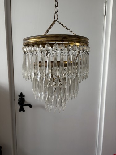 Vintage glass chandelier - vintage,
