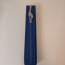 Vintage Albedo Glass Blown Giraffe Drinks Stirrer Swizzle Stick 20cm Long Boxed