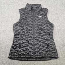 The North Face Gilet Womens Large Black ThermoBall Vest Jacket Padded Bodywarmer
