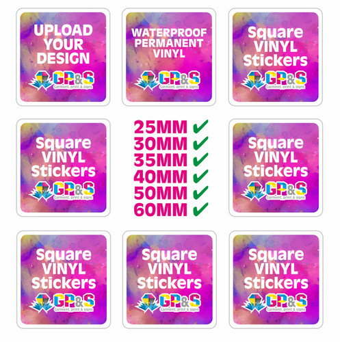Stickers square vinyl - stickers,