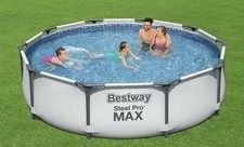 Bestway Swimming Pool 10ft x 30" Steel Pro Max Frame Pool Set Outdoor 