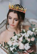 IYOU Bridal Wedding Crown Gold