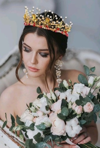 Iyou bridal wedding crown gold - iyou,