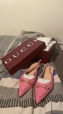 Pink Gucci Marmont Sandals -