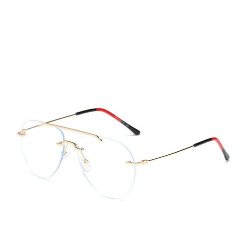 Rimless frameless glasses - frameless, blue
