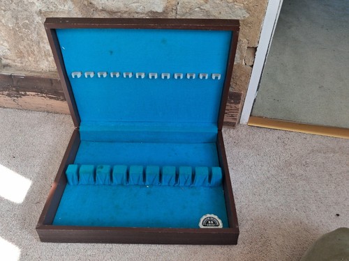 Vintage wooden cutlery box - wooden,