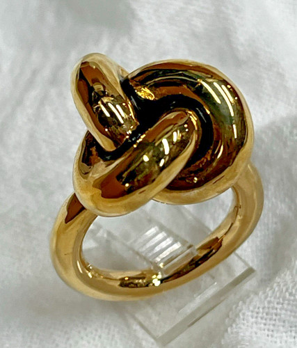 Chunky gold knot ring - knot,