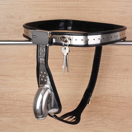 Male stainless steel chastity - steel,