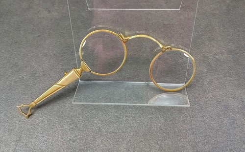 Antique gold metal lorgnette - antique,