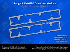 FITS PEUGEOT 306 GTI6 GTI 6 RALLYE XSARA VTS CAM ROCKER COVER GASKET PAIR 200c+