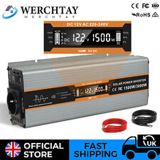 Pure Sine Wave Power Inverter 12V To 240V 1500W 3000W Caravan Converter LCD USB