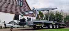 2 CAR TRANSPORTER WOODFORD TRAILER DOUBLE DECK SCISSOR FLAT BED TILT RACE 20X7'3