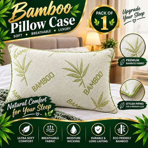 Bamboo memory foam pillow soft - bamboo,