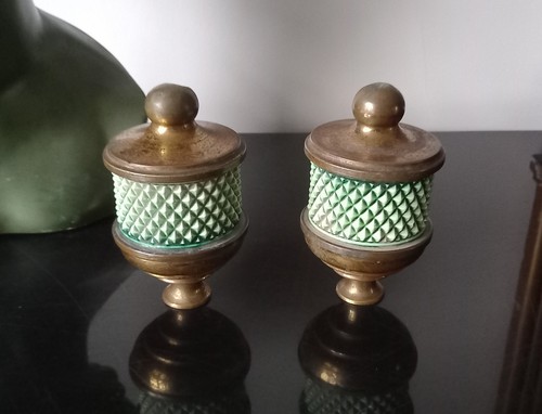 Pair victorian brass - pair, bed