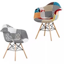 Moda TUB Patchwork Dining Armchair Retro Vintage Modern Scandinavian Office