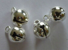 Small jingle bells *50 gold or silver plated metal antique bronze 6mm or 8mm