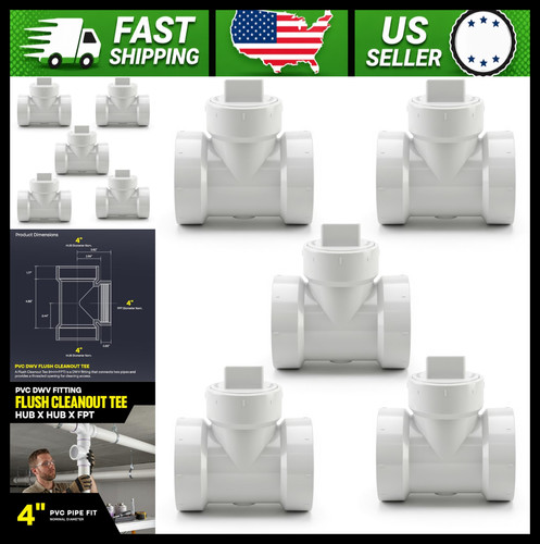 Inch pvc dwv - cleanout, tee