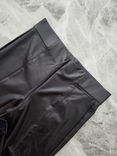 Leather look high waisted - m&s,