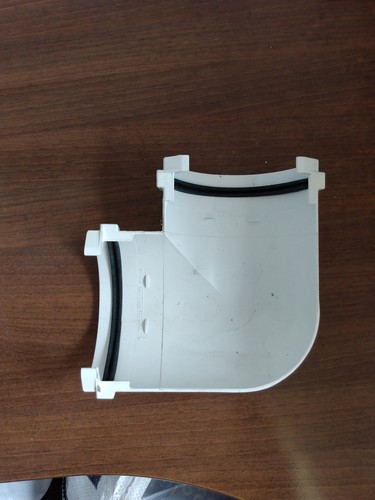 Clearance white round gutter - white,