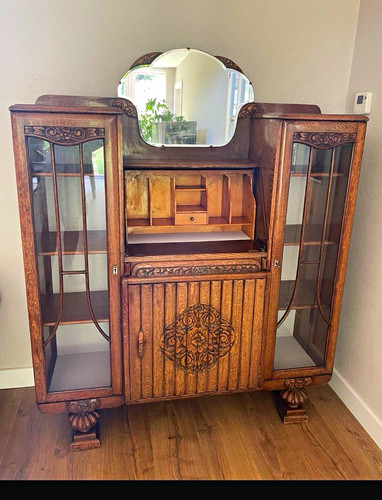 Antique style wooden glass - wooden,
