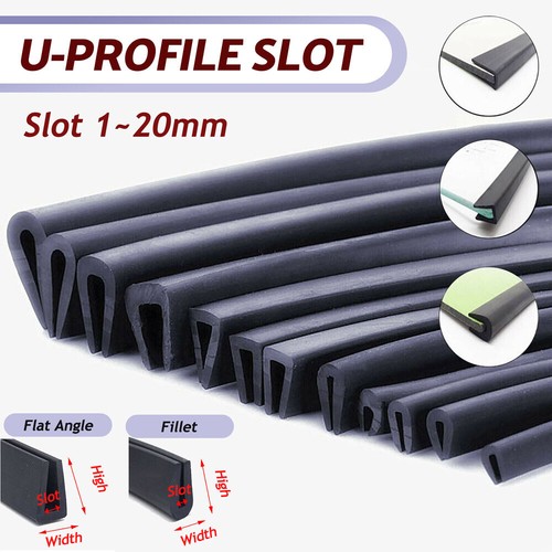 Rubber profile slot edging - u-profile,
