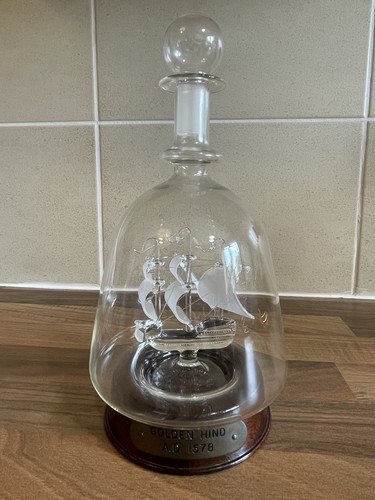 Beautiful vintage glass ship - vintage,