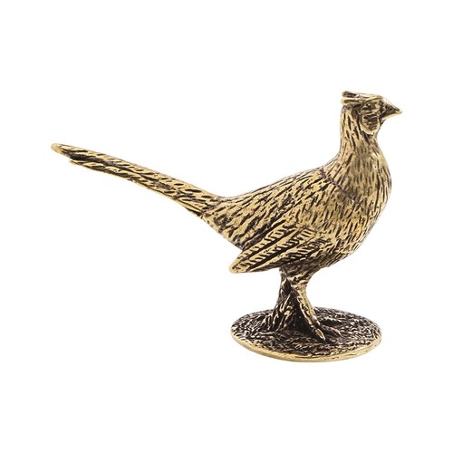 Brass pheasant figurine metal - pheasant,