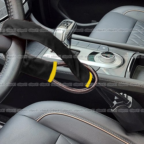 Black steering wheel lock - black,