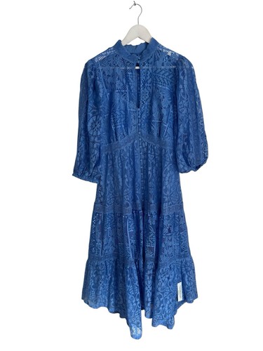 Monsoon blue lace dress long - dress,