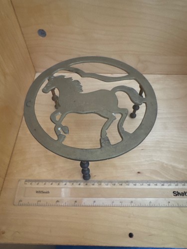 Brass kettle stand horse - kettle,