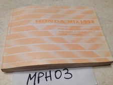 Honda MTX125R Owner's Manual