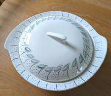 A Vintage Retro Broadhurst Lidded Tureen Design Kathie Winkle Green Petula