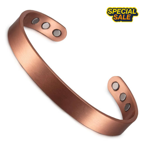 Men copper magnetic bracelet - copper,